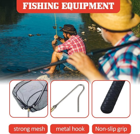 2 in 1 Chicken Catcher Leg Hooks and Safety Nets Set, 37-151cm Retractable Stainless Steel Poultry Hook, Chicken - ShopVlot — afbeelding 2