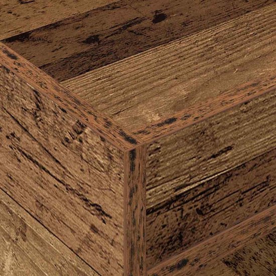 Bijzettafel voor woonkamer van houtmateriaal met rechthoekige vorm en glad oppervlak, bijzettafel voor moderne inrichting met royale legplank — afbeelding 5