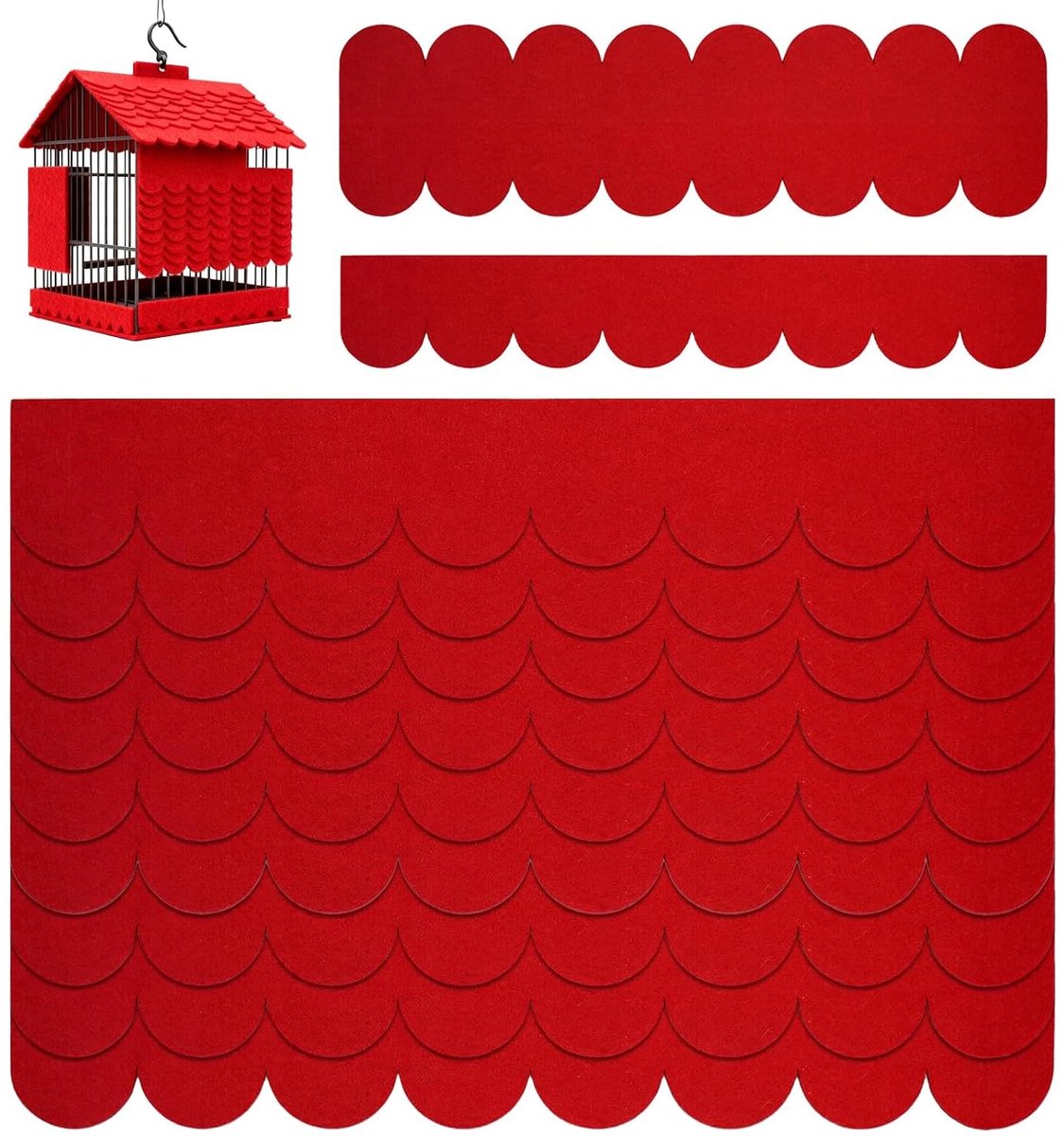 Dakenbedekking voor Vogelhuisjes, Zelfklevende Dakvilt (30 x 5 cm en 30 x 11 cm), Ideaal voor Vogelhuisjes, Konijnenhokken en Insectenhotels