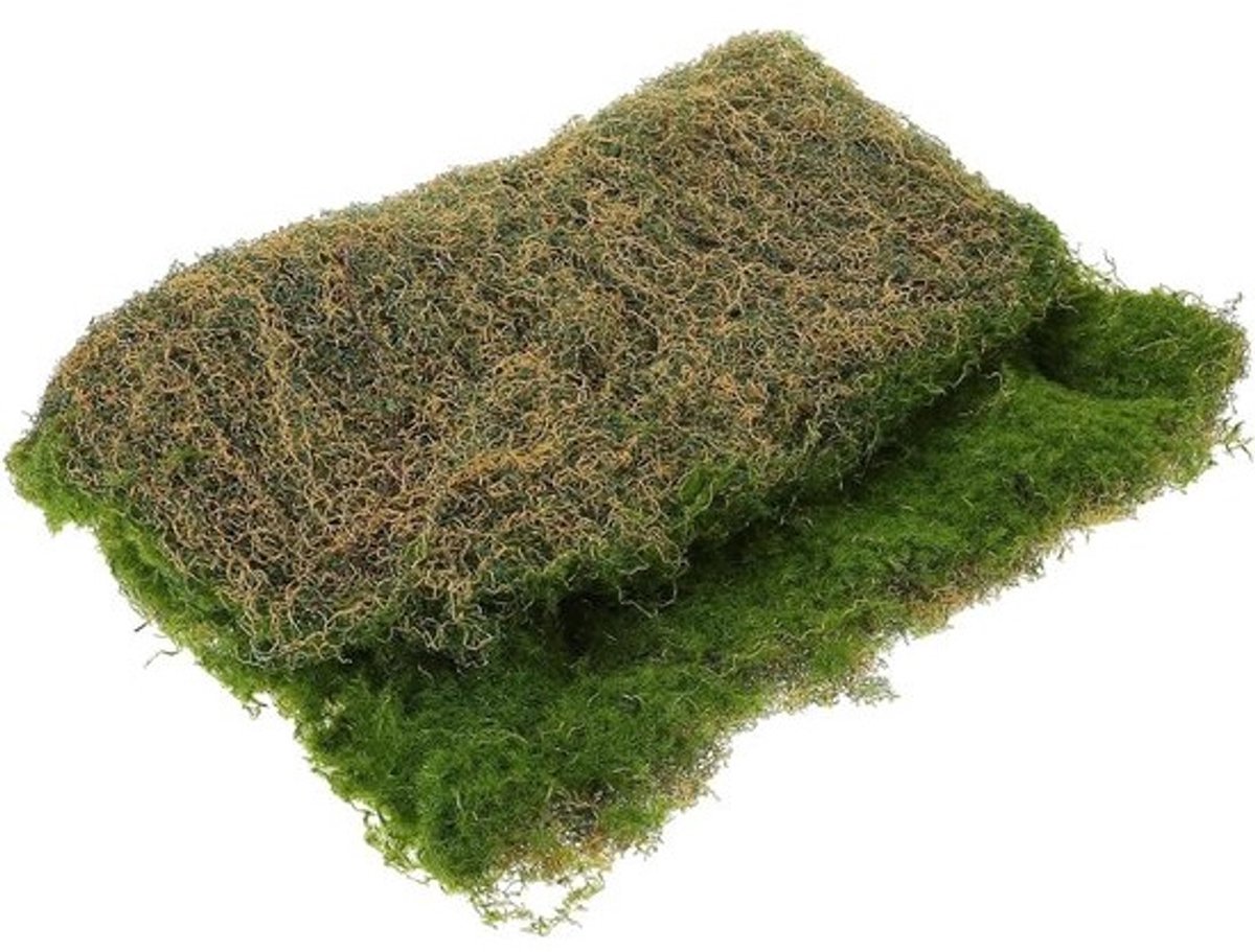 Kunstmos-grasmat - Decoratie met nepgras - Decoratie voor modelbouw - Levensechte simulatie - 60 x 40 cm - Groen