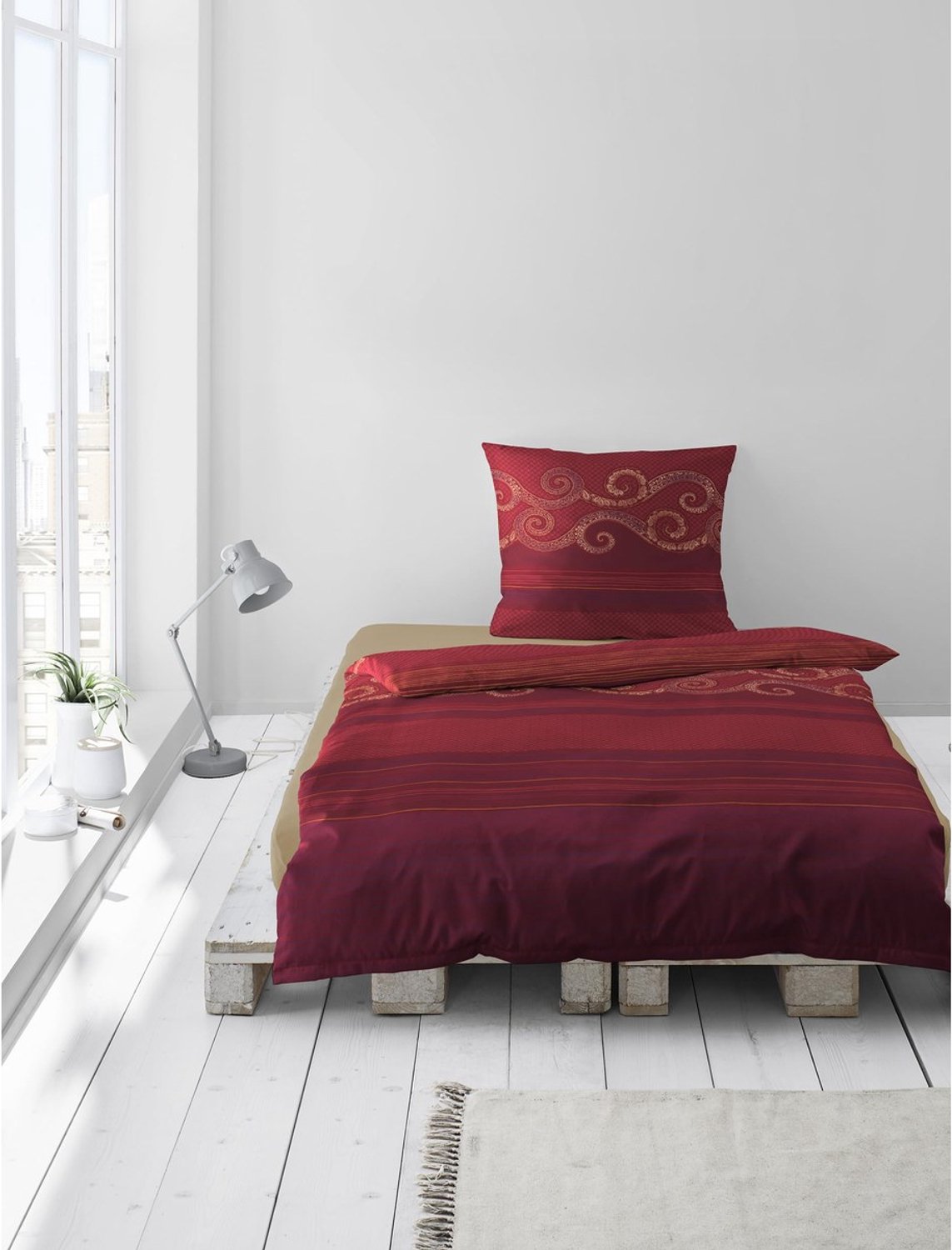 Duraxl Dekbedovertrek - Satijn - 135 x 200 cm - Katoen - Rood