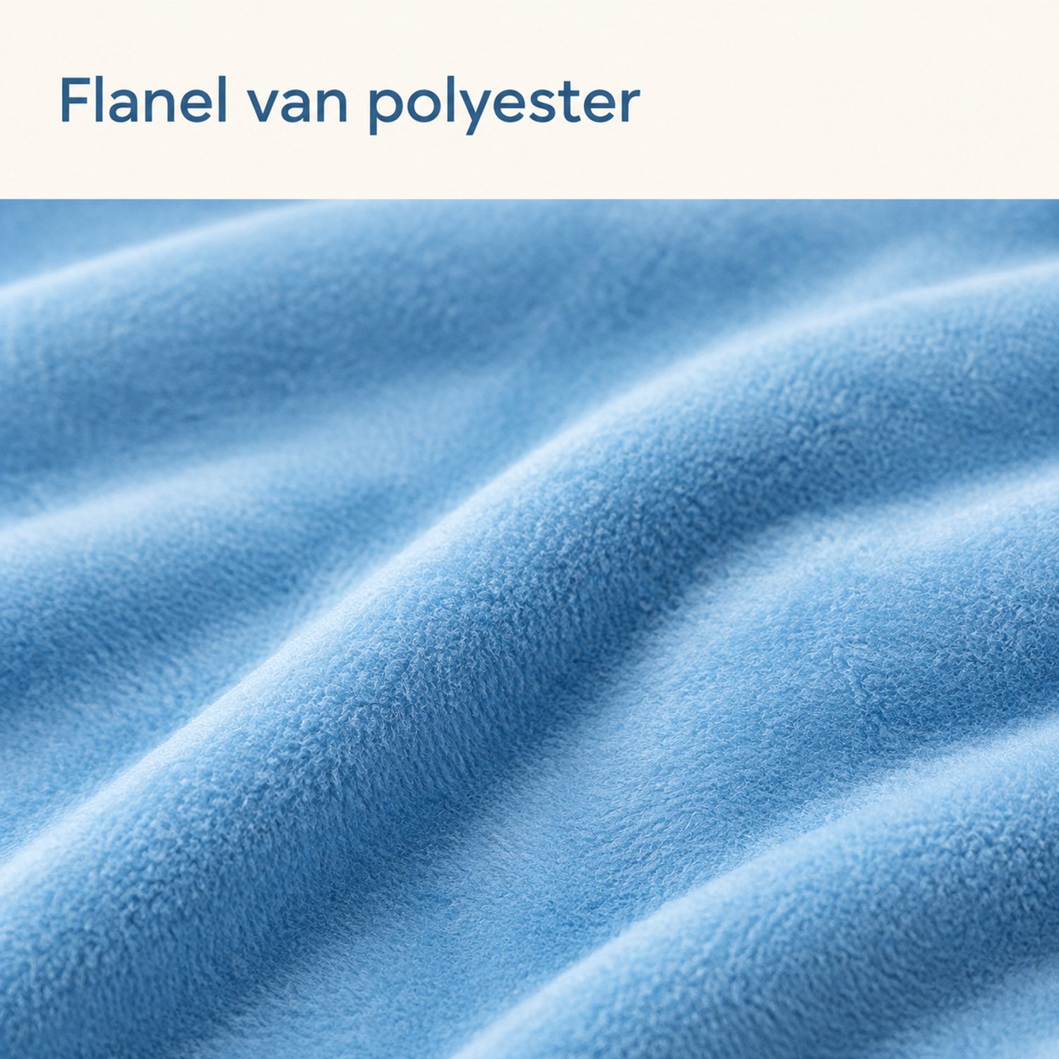 SWGOTA Blauwe flanellen deken 120 x 200 cm van polyester met lichte rand