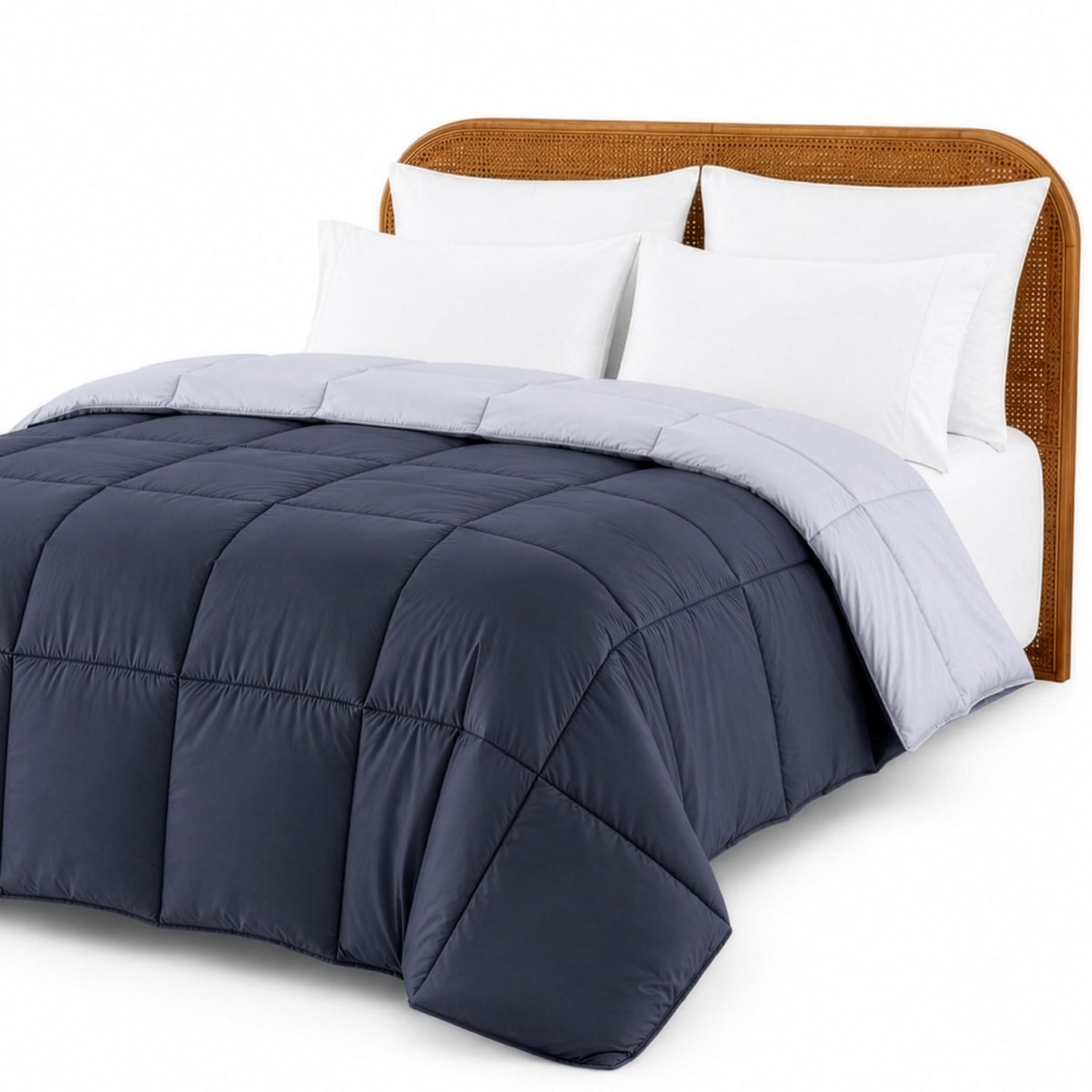 Duraxl Dekbed - Omkeerbaar - Twin - 173 x 223,5 cm - Denim en wolk Blauw