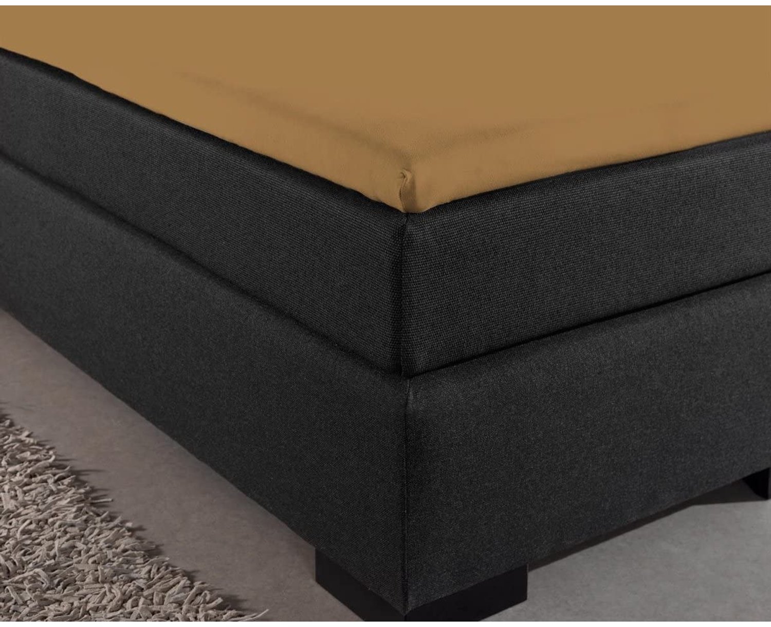 Duraxl Hoeslaken - Topper - 160 x 220 cm - 100% katoen - Grijs