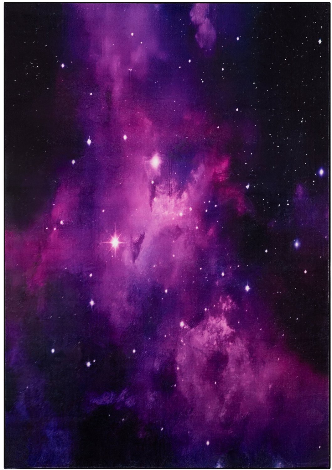 Tapiso COSMO GAME Vloerkleed Kinderkamer Galaxy Sterrenhemel Kindertapijt Ruimtevaart Speeltapijt Paars Nevel Motief Antislip - 180x250