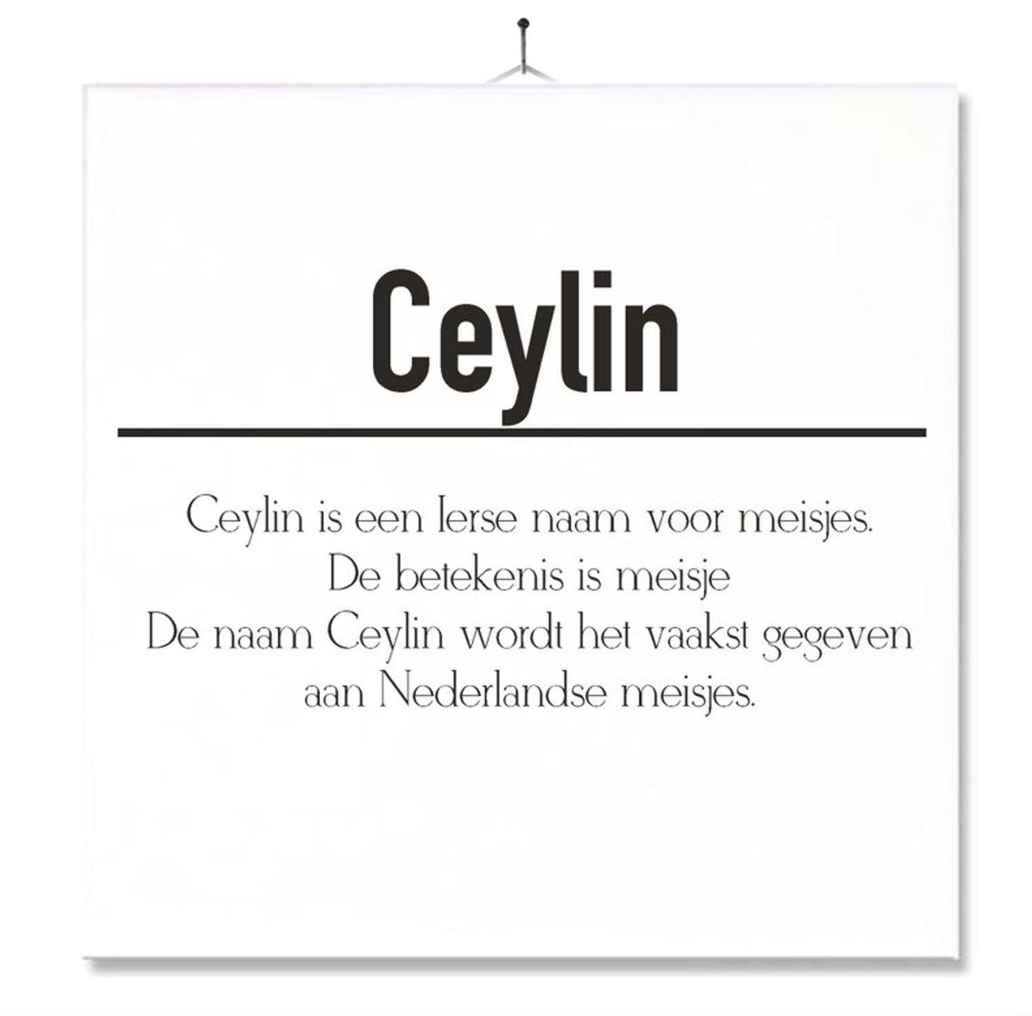 MC Living Tegel Met Opdruk | Betekenis | Kado | Cadeau | Met Naam - Ceylin Multi-Color