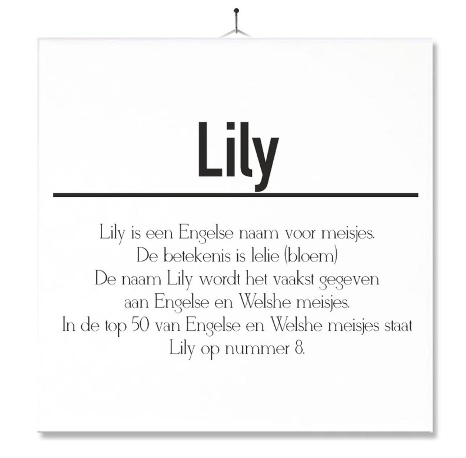 MC Living Tegel Met Opdruk | Betekenis | Kado | Cadeau | Met Naam - Lily Multi-Color