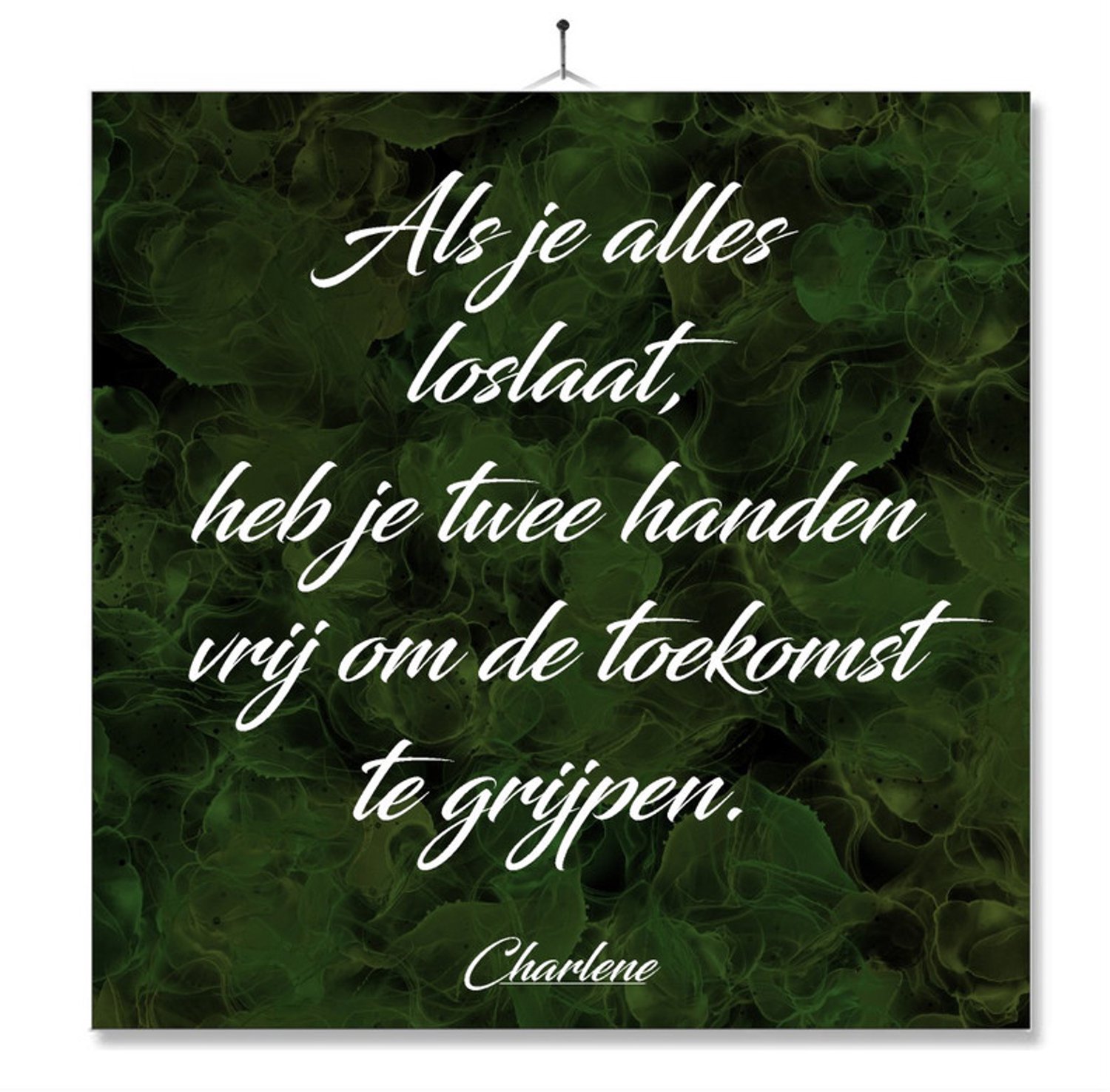 MC Living Tegel Met Opdruk | Spreuk | Motivatie | Als je alles loslaat Multi-Color