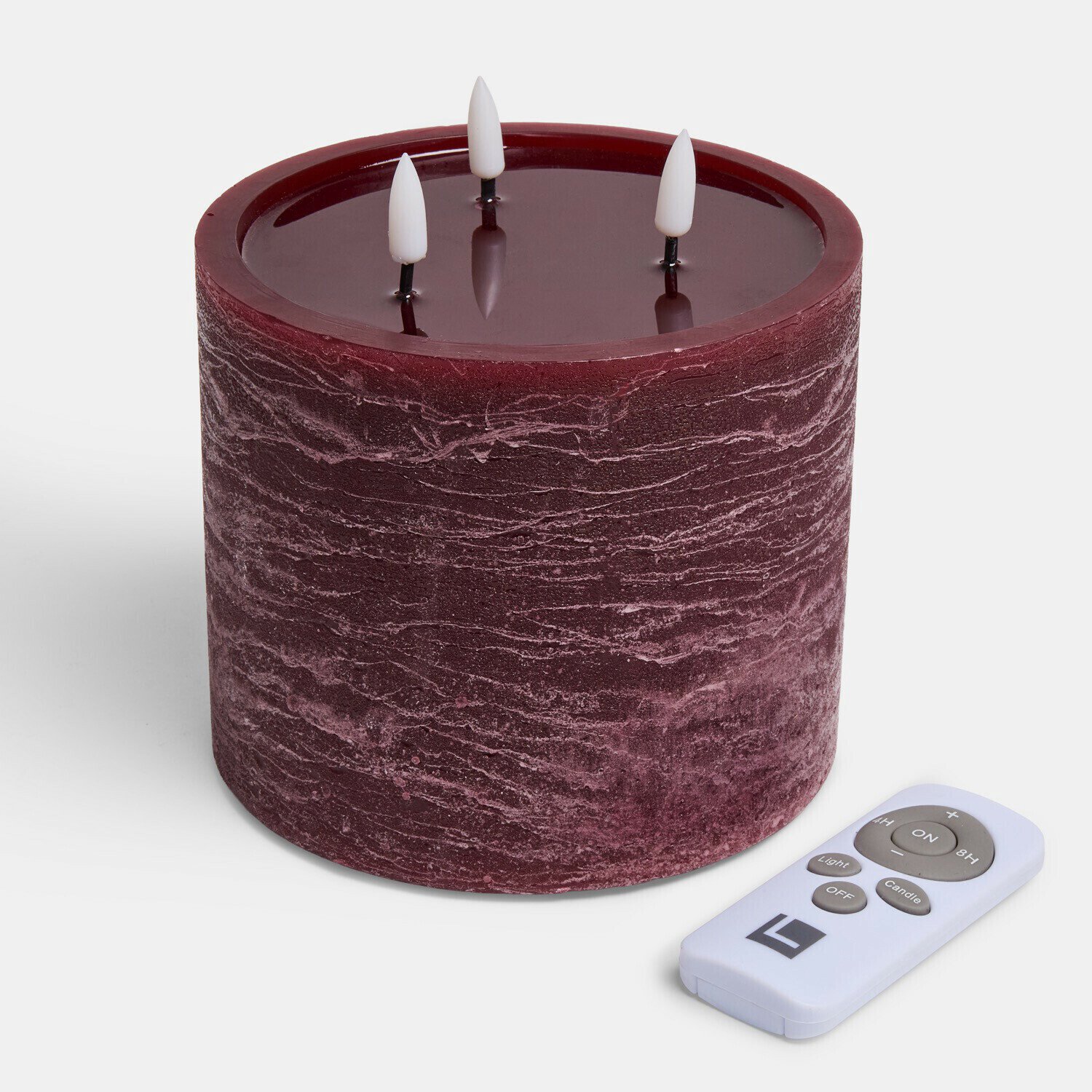 Loberon Ledstompkaars Solería bordeaux