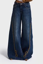 It's Basic - WIDE LEG MID RISE JEANS