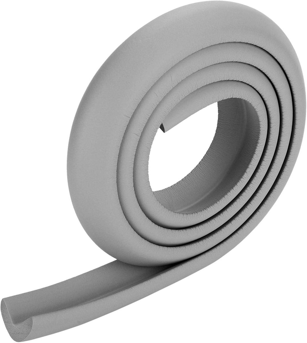 Hoekbescherming van 2 meter met veiligheidsrand, schokbestendig, bescherming voor tafel- en meubelhoeken voor baby's en kinderen (Grijs)