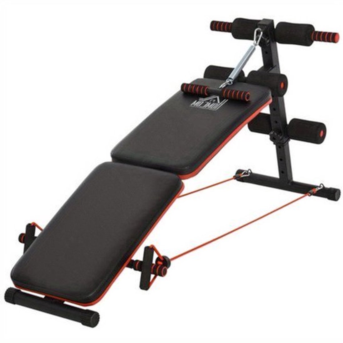 Sit-Up Bank – Bauchtrainer – Trainingsbank – Fitnessbank – Core Trainer – Verstelbaar & Inklapbaar – Stalen Constructie – 110 kg Draagkracht