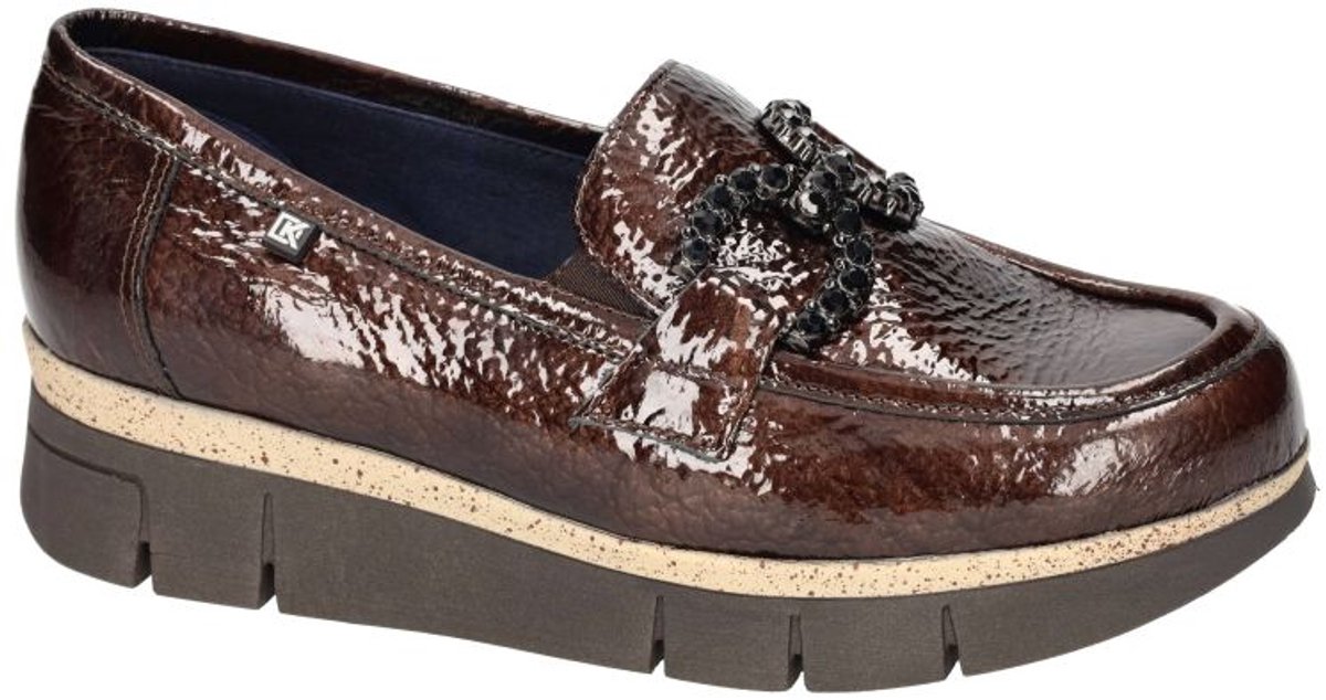 Dorking -Dames - bruin donker - ballerina's & mocassins - maat 41