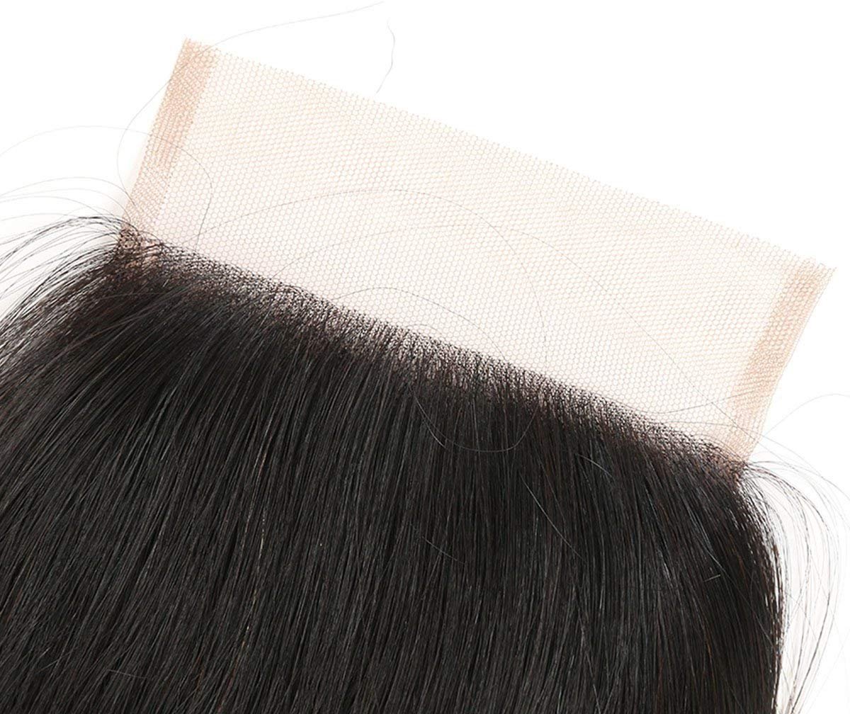feibin Braziliaans 4x4 Lace Frontal Closure Brazilian Weaving Lot Virgin Menselijk Haar Steil 100% Natural Human Hair - ShopVlot