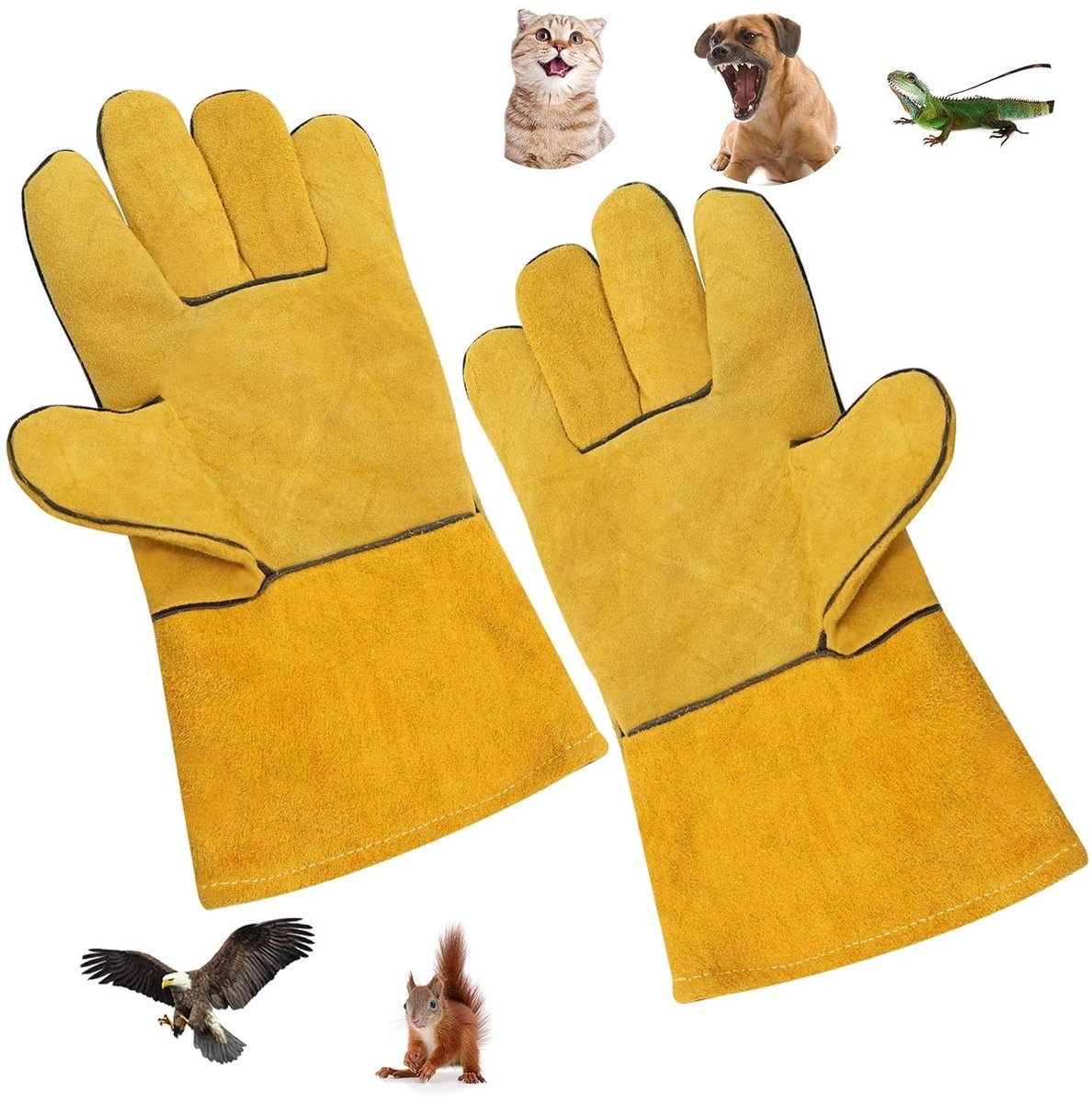 Duurzame en Dikke Handschoenen voor Honden en Katten, 35 cm, Schuur- en Bijtbestendig, Ideaal voor Dierenverzorging en Training