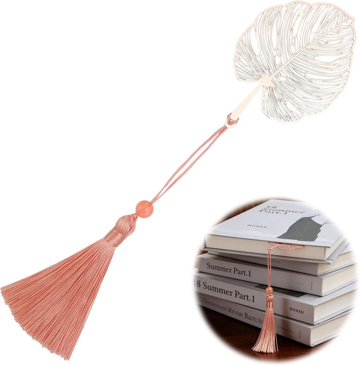 Persoonlijke metalen boekenlegger met kwastje, vintage elegante boekdecoratie, perfect als cadeau voor vrouwen, moeders, grootmoeders en leraren