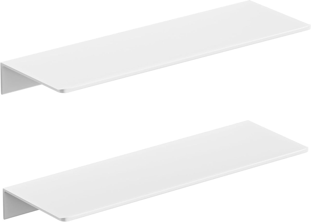 Zelfklevende Wandplanken - 2 Stuks, Metalen Zwevende Planken voor Thuisdecoratie en Opbergruimte