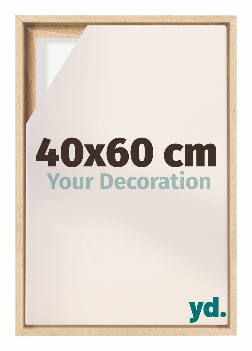 yd. yd, Baklijst 40x60 cm Beuken - Lijst voor Canvasdoek - MDF Lyon