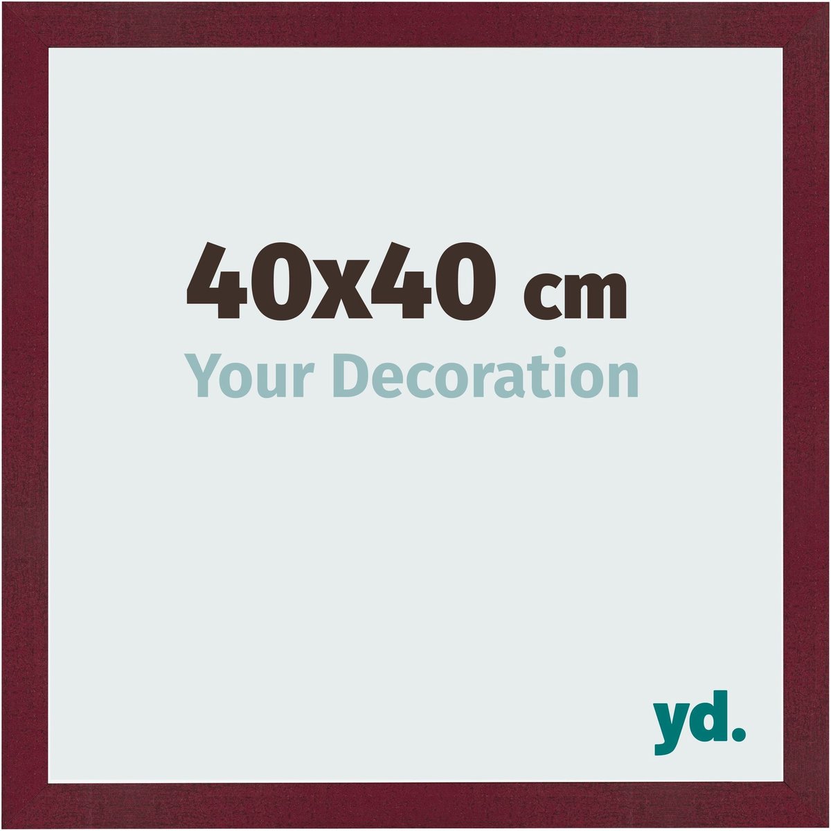 Your Decoration - Fotolijst 40x40 cm - MDF - Wijnrood Geveegd - Bologna