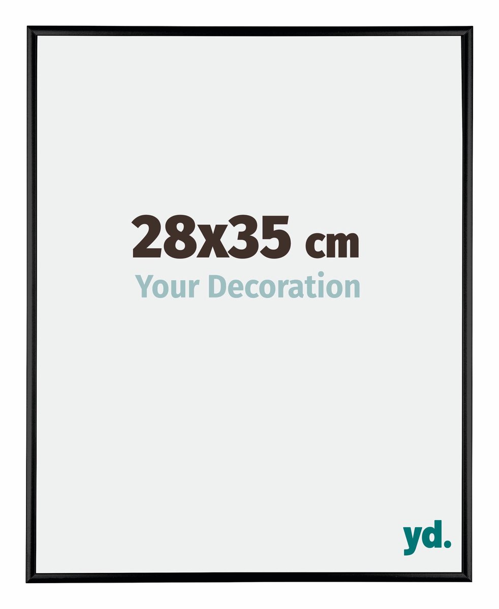 yd. Your Decoration - Fotolijst 28x35 cm - Aluminium - Zwart Hoogglans - Kent