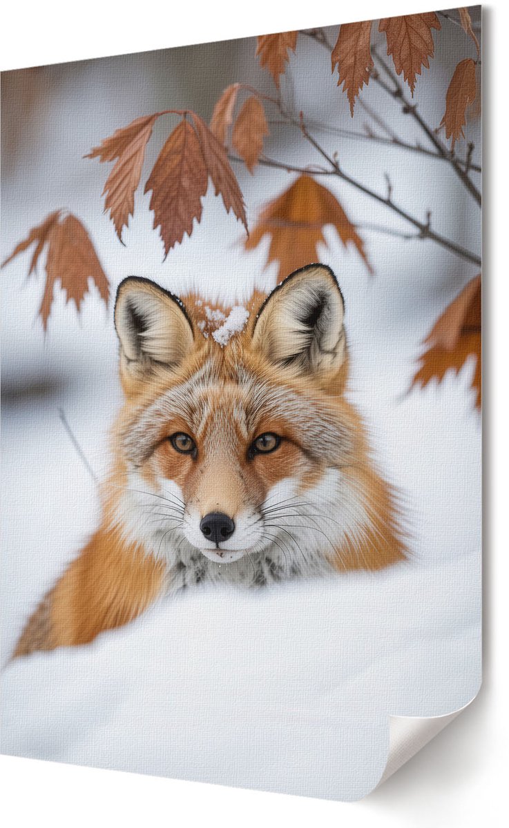 Coloray Polycanvas Wandposter - Een Boom In De Wei., Fotografie - A2 - Roze Design - Rechthoek - Canvasposter - Woonkamer, Slaapkamer, Kantoor - Klassiek