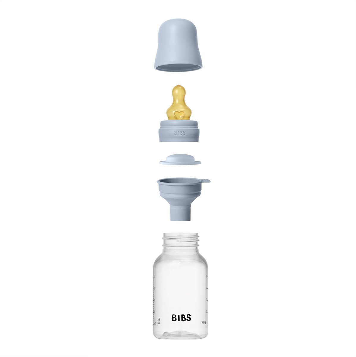Bibs Fles - Slow Flow - 150 ml - Latex - Baby Blue