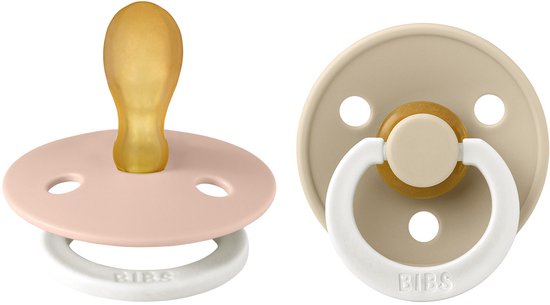 BiBS - Glow in the Dark - Maat 1 - Fopspeen - Symmetrisch - Blush Glow / Vanilla Glow van BIBS — afbeelding 4