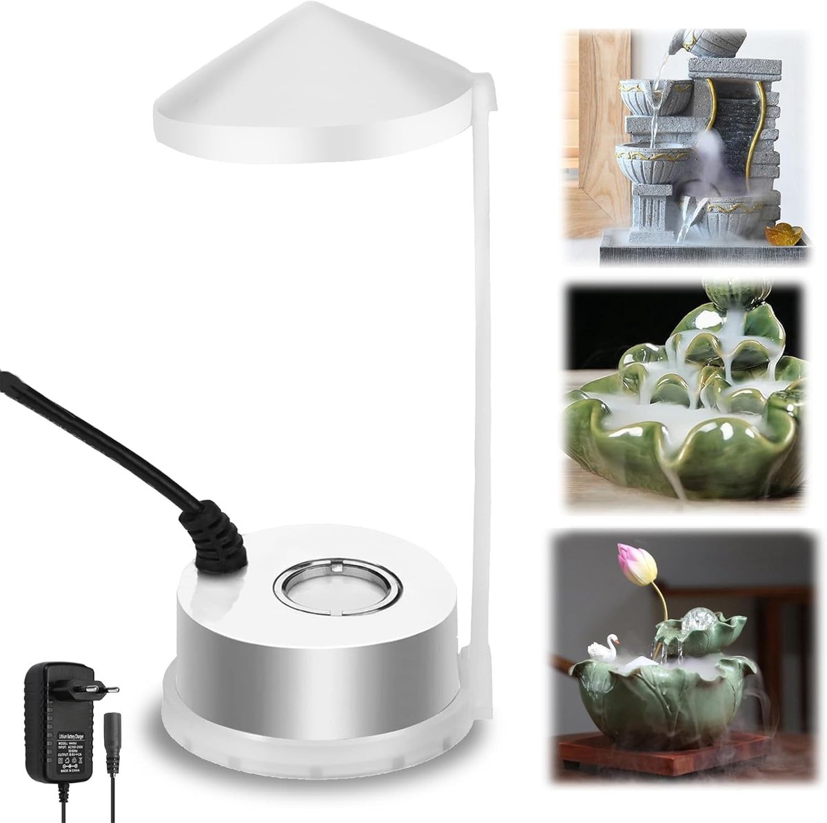 Vernevelaar, 350ML/U Ultrasone mistmaker fogger, mistmachine mister vernevelaar luchtbevochtiger voor fontein vijver aquarium tuin rotstuin, voor Halloween pompoen en heksenpot