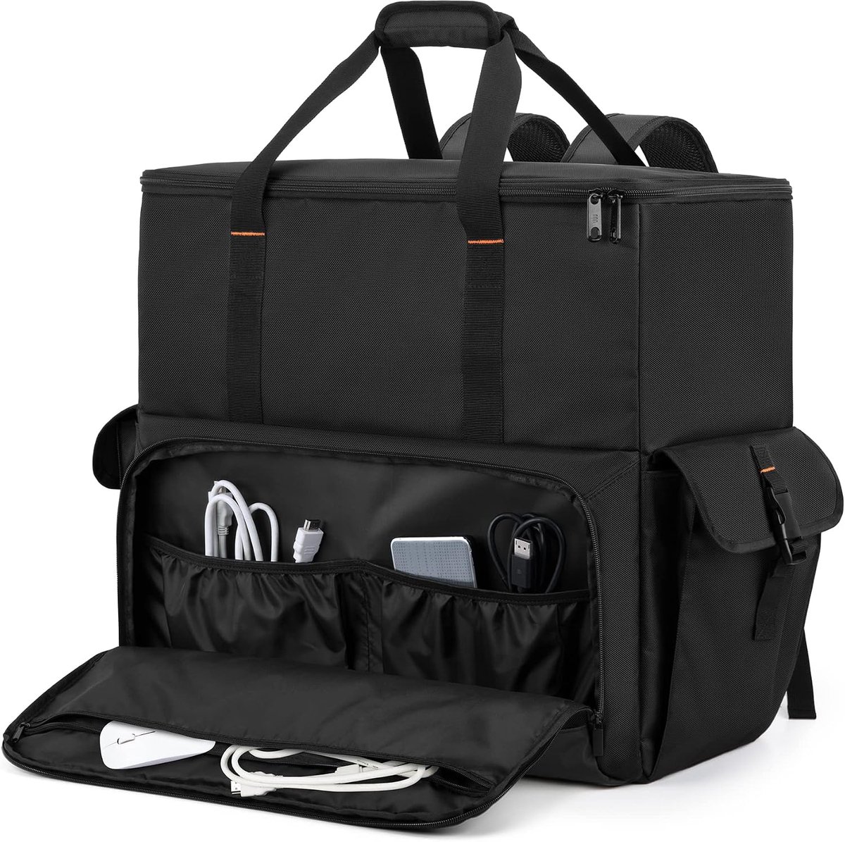 Computer Desktop Toren Draagtas, PC-Rugzak Voor Computer Hoofdprocessor, Toetsenbord, Kabel en Muis, Oortelefoon, Alleen Tas, Zwart