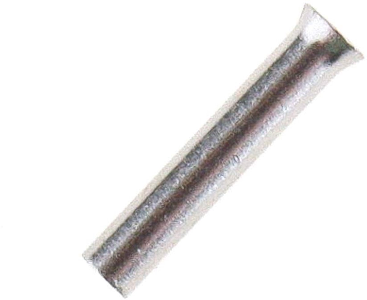 14231 0,75 mm2, blank, 100 stuks. adereindhuls, zilver