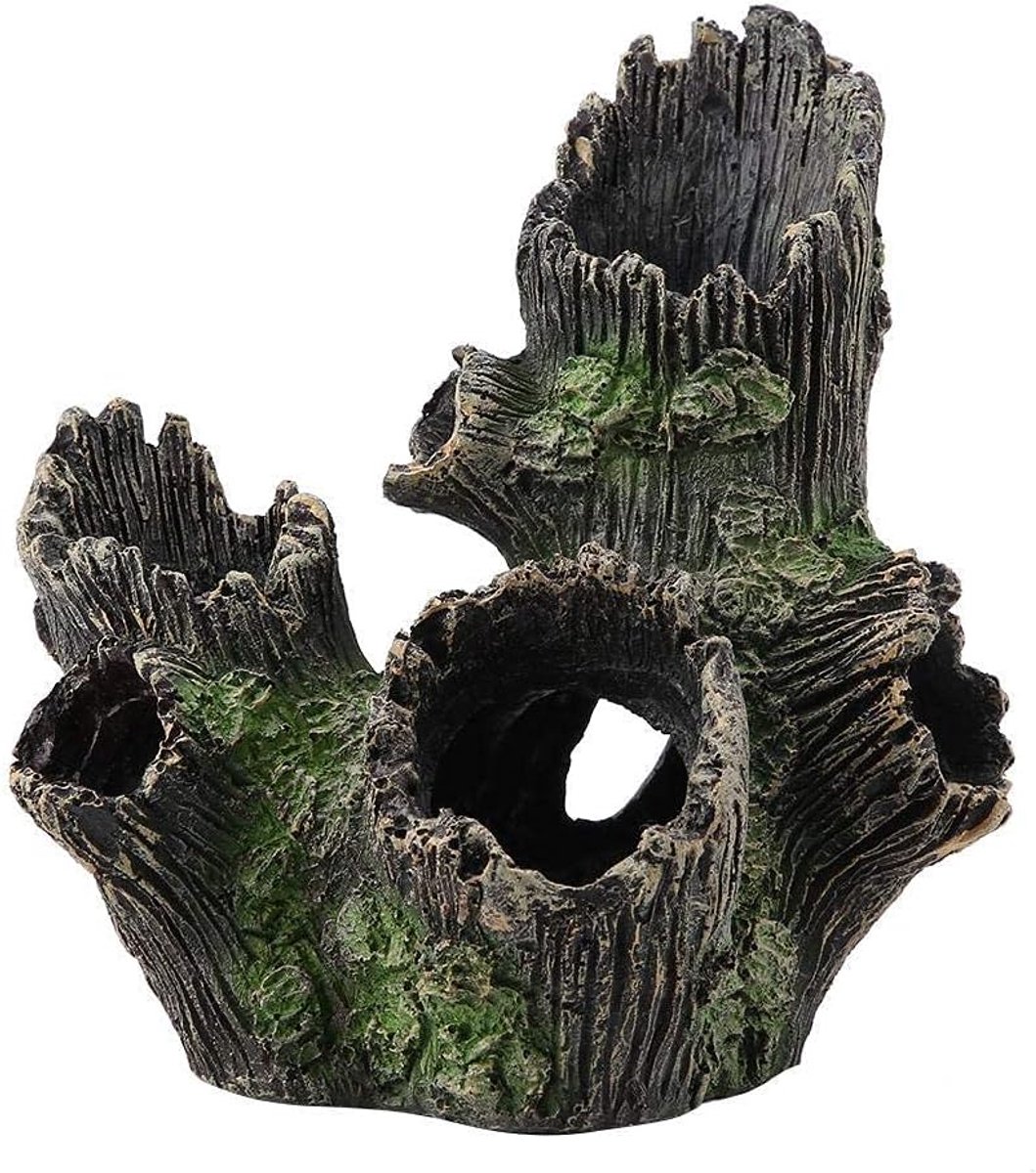 Aquarium Driftwood Decoraties - Kunstmatige Hars Ornament - 17x12x19cm - Decoratief Hout - Vis Plant Habitat - Geschikt voor Aquaria - ST...