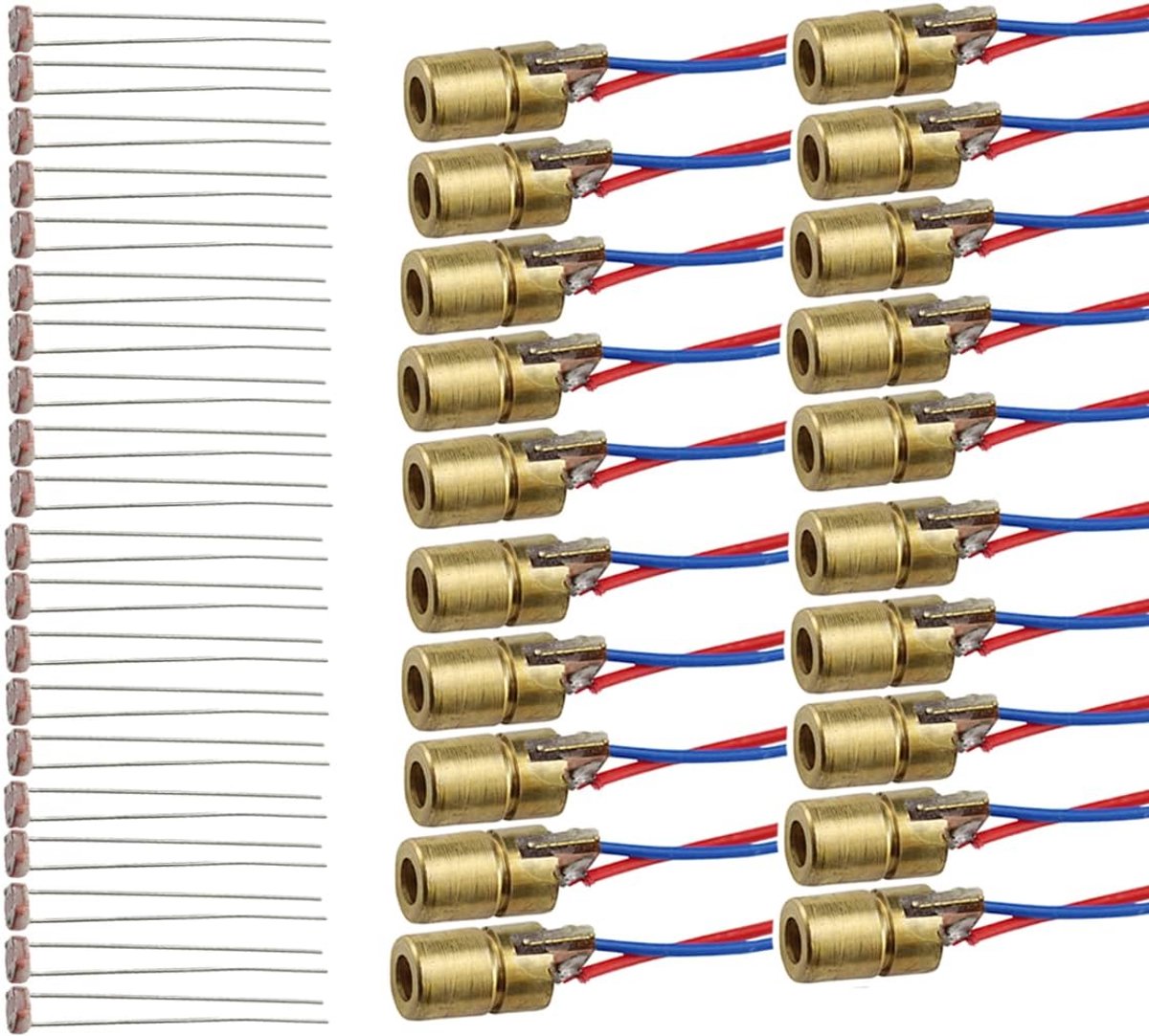 20PCS laserdiode modules 650nm 5V, 20PCS GL5539 5539 fotoresistor | rode lasermodule laser dot diode ,fotoweerstand lichtweerstand 5 mm voor Arduino