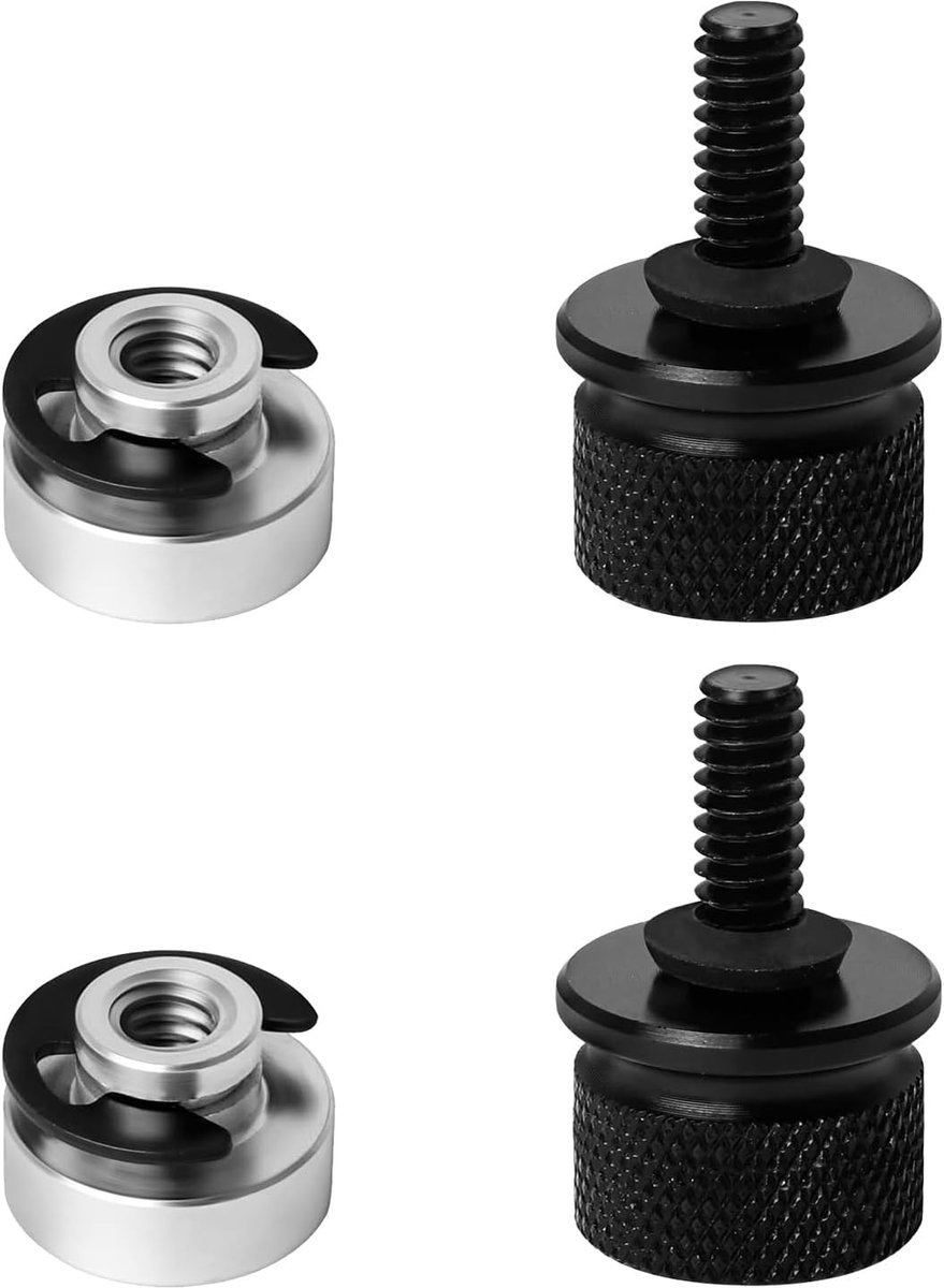 2 sets motorfiets aluminium zitplaats, zitplaatsschroef voor Harley, bevestigingsschroeven moeren set, motorfiets zitplaatsschroeven set, schroef motorfiets zitplaats bevestiging, schroef
