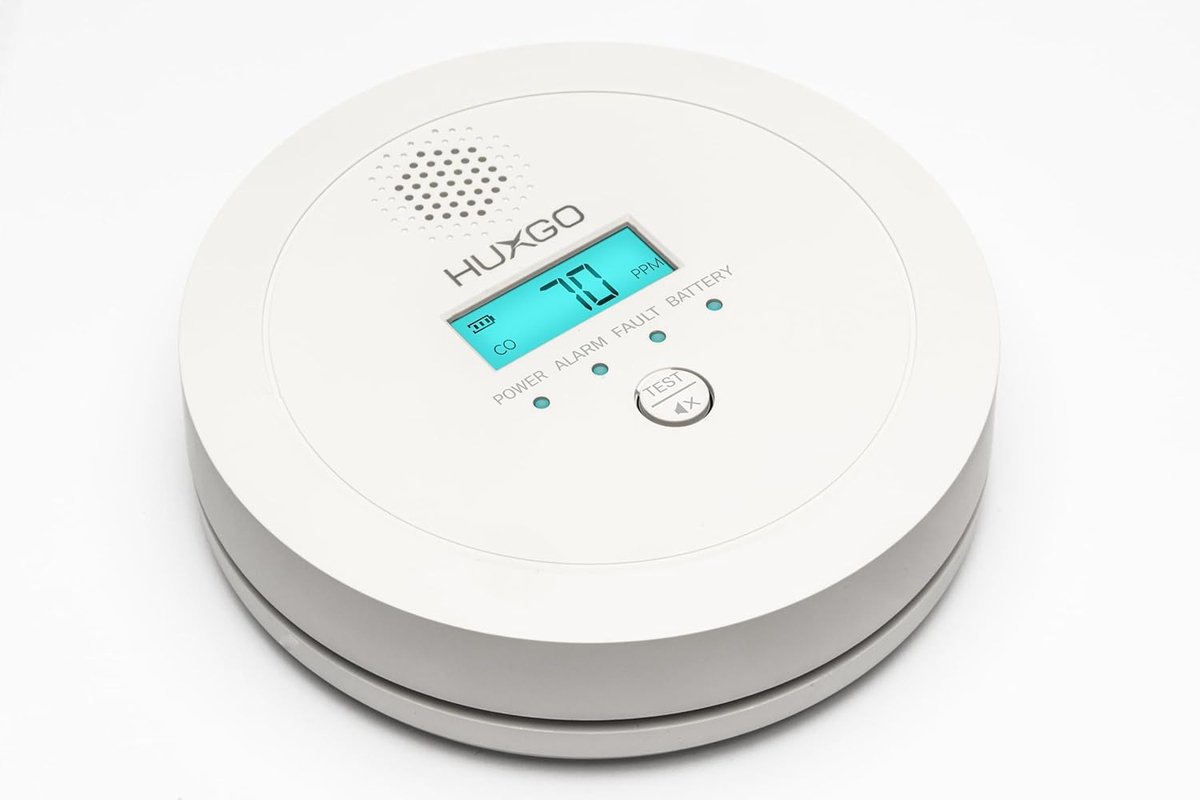 HUXGO® Koolmonoxide Detector HXAC03 - Hoge-Precisie CO-Sensor, Verlicht LCD-Scherm - ShopVlot