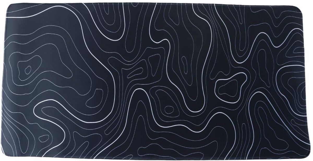 Ausi Zwarte muismat, gaming muismat 600 x 300 x 2 mm bureau-mat, grote muismat, minimalistische toetsenbordmatten voor - ShopVlot
