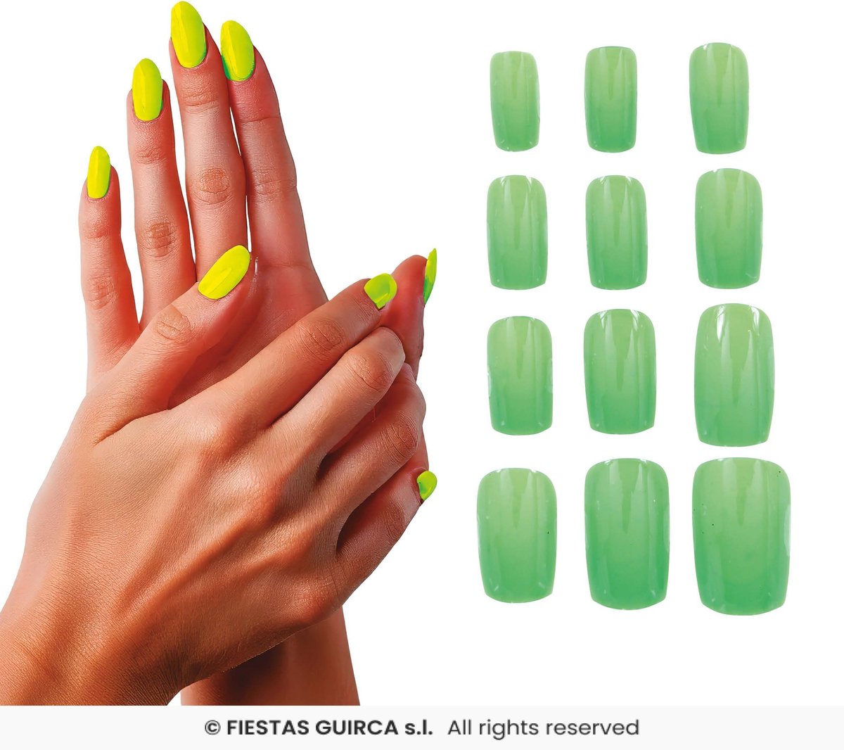 Neon Kunstnagels Groen