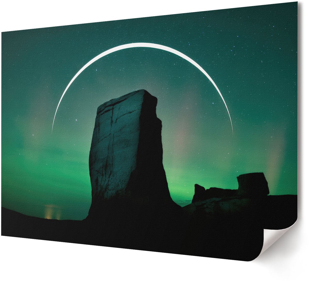 Coloray Polycanvas Poster - Bergnatuur, Fotografie - A4 - Blauw Wandposter - Rechthoek - Muurdecoratie - Woonkamer, Slaapkamer, Kantoor - Modern