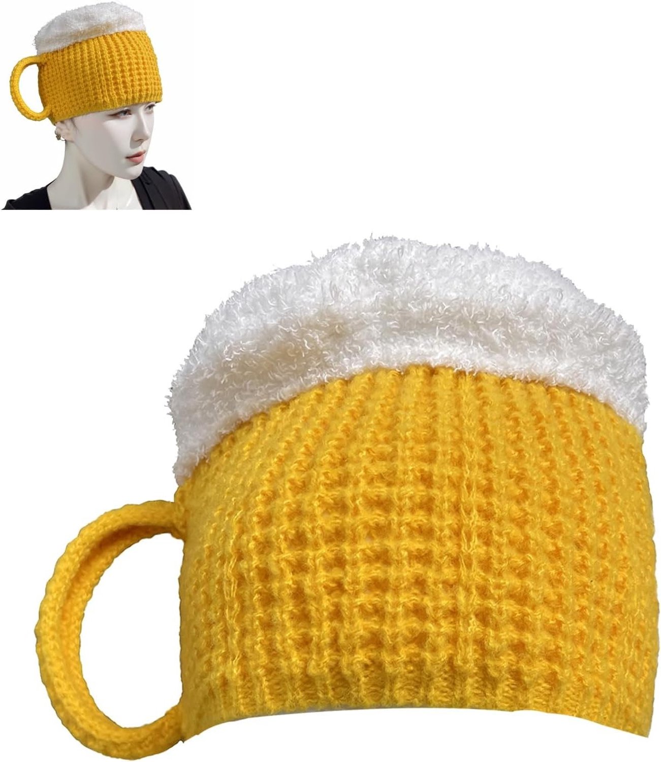 Unisex Après Ski Muts - Perfecte Kostuum Accessoire voor Feestjes, Geel, Ideaal voor Winterse Activiteiten en Skireizen