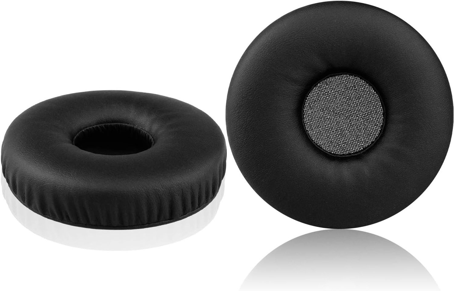 Vervangende oorkussens van memory foam en kunstleer voor draadloze on-ear koptelefoons met extra bas (Zwart)