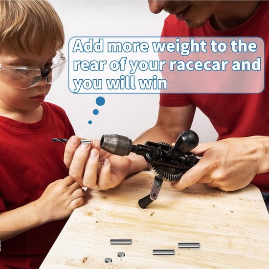 Set van 24 Tungsten Gewichten voor Pinewood Derby Auto's — afbeelding 3