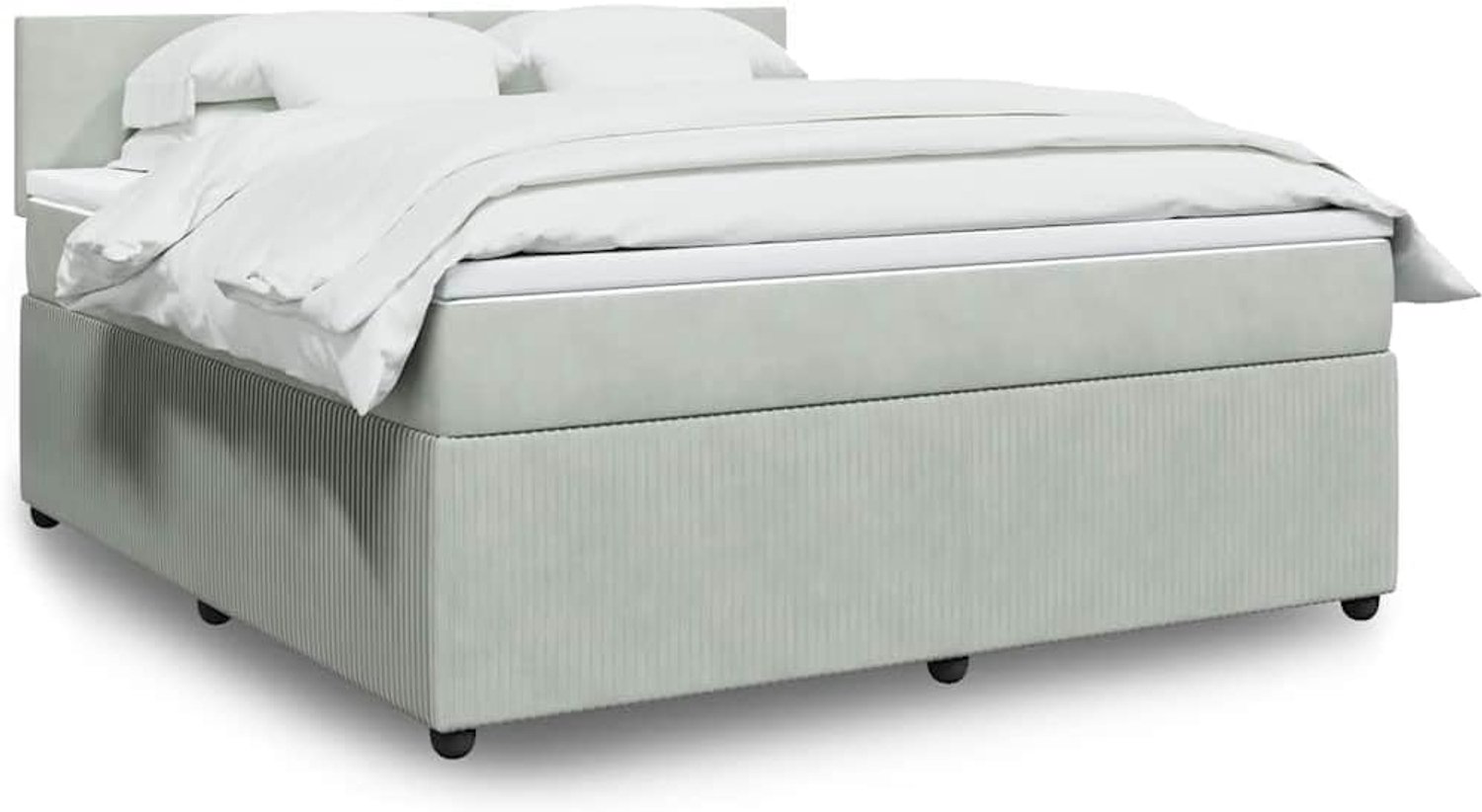 Pocketvering boxspringbed Lichtgrijs 180x200 cm