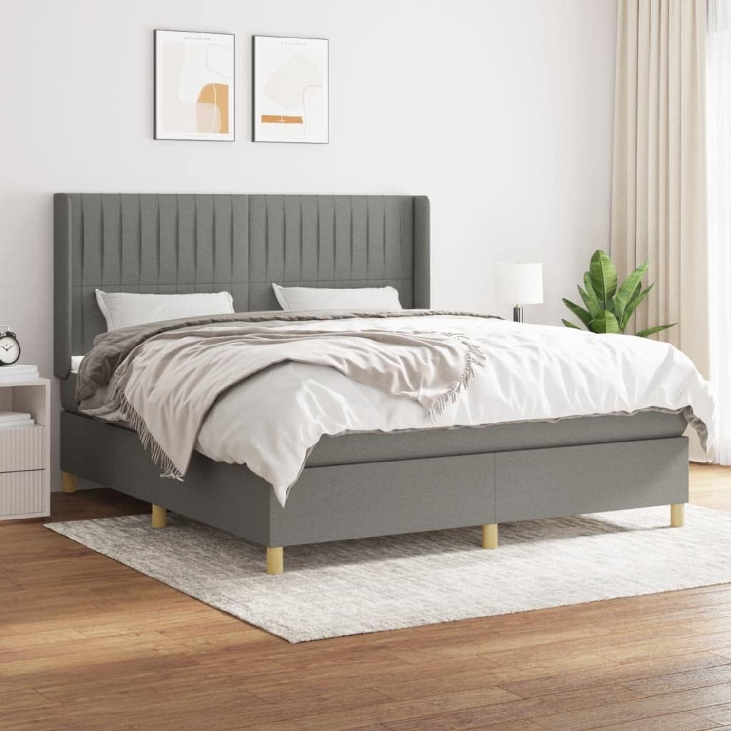 Stof verstelbaar hoofdbord pocketvering boxspring 180x200 cm