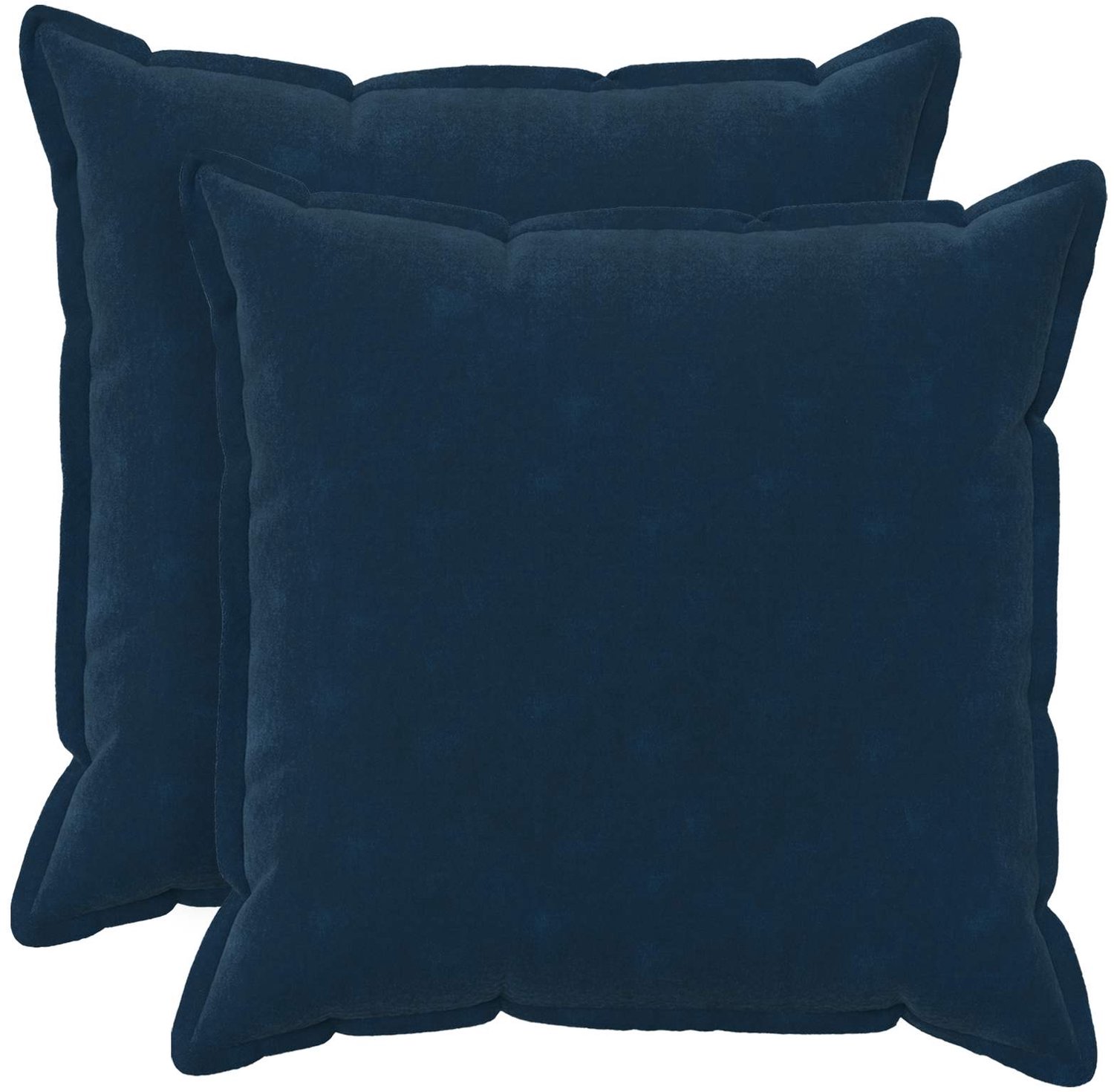 vidaXL Dekenkussen - 2 - st - HOUTEN - Blauw - 55 - x - 55 - cm - Microfiber - Fleece