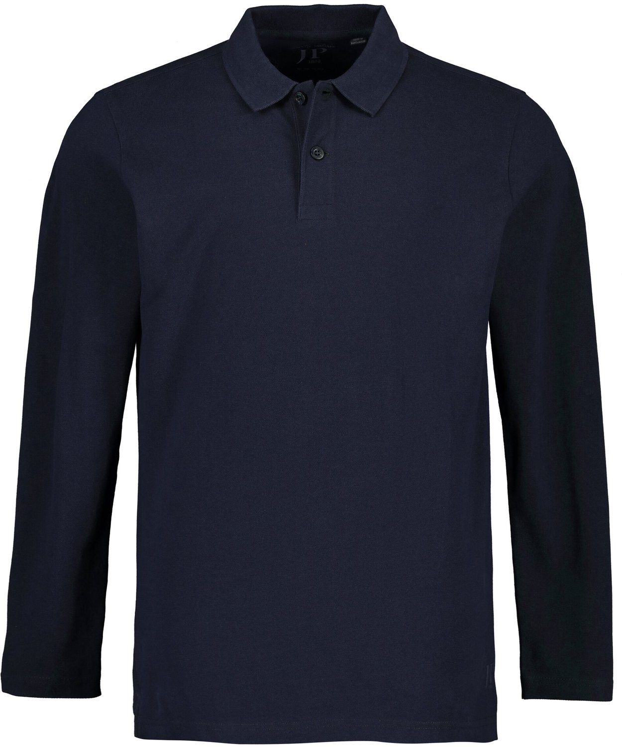 JP 1880 - Heren - Poloshirt basic lange mouwen piqué - Donkermarine - Maat 5XL