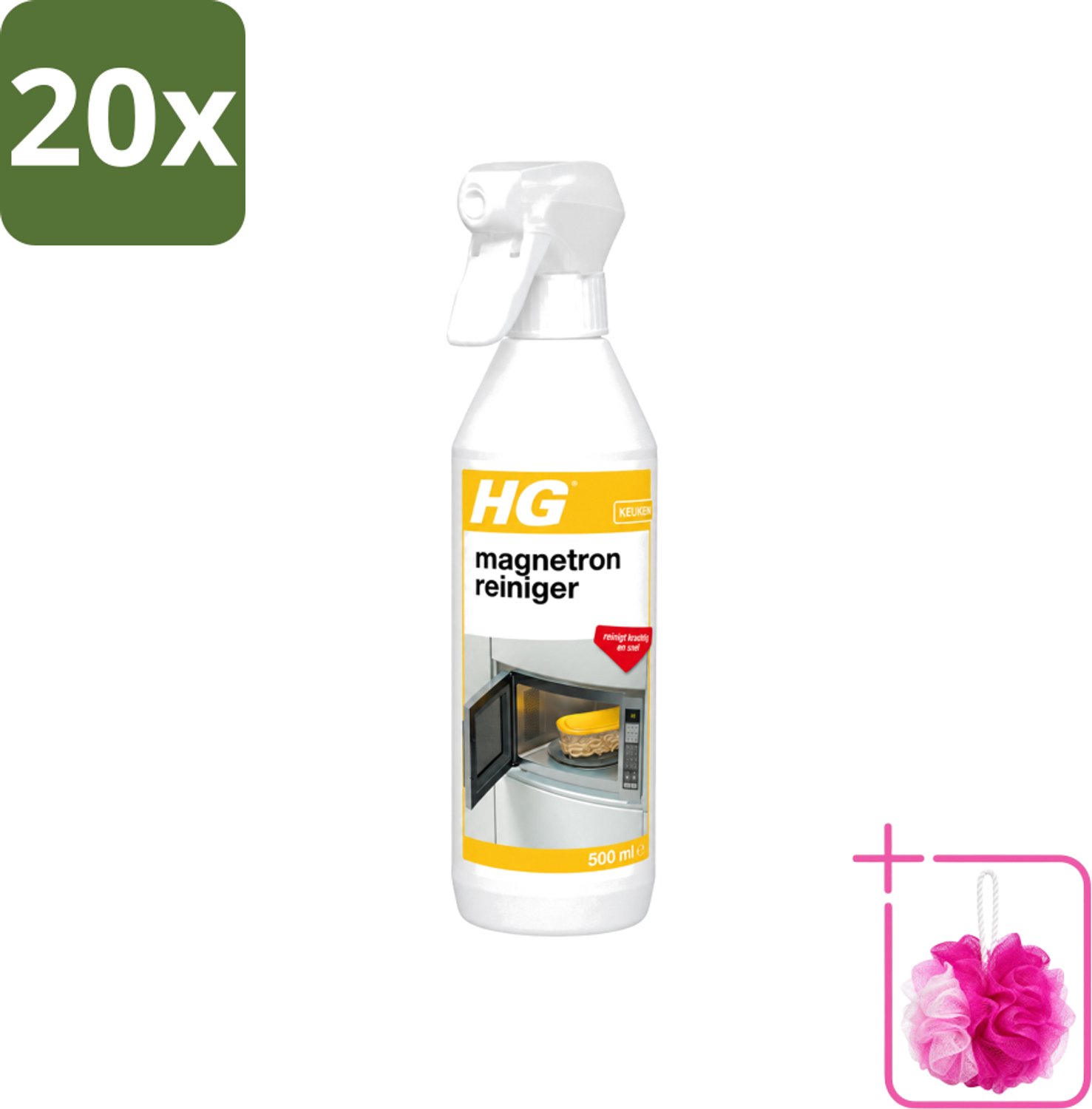 20 x HG - Magnetronreiniger - Reinigt Krachtig & Snel - 500 ml - Bulkverpakking - Magnetron reinigen - Douchemop - Magnetron reiniger