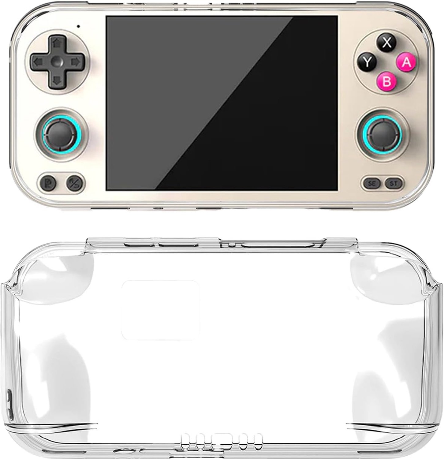 Hoes voor Anbernic RG476h / RG 476H retro handheld-console, duurzaam en TPU-materiaal, nauwkeurige uitsparingen, schokbestendig, transparant