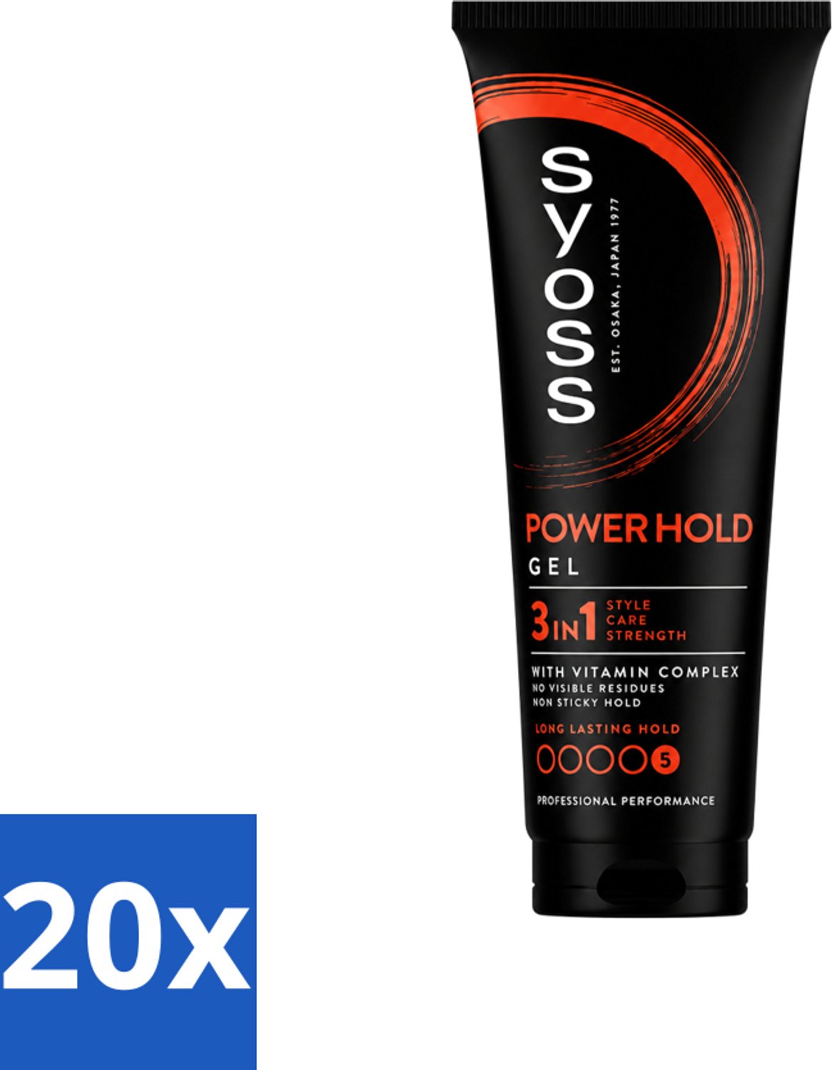 20 x Syoss - Power Hold - Haargel - Extra Sterke Fixatie - 250 ml - Voordeelverpakking - 20 stuks