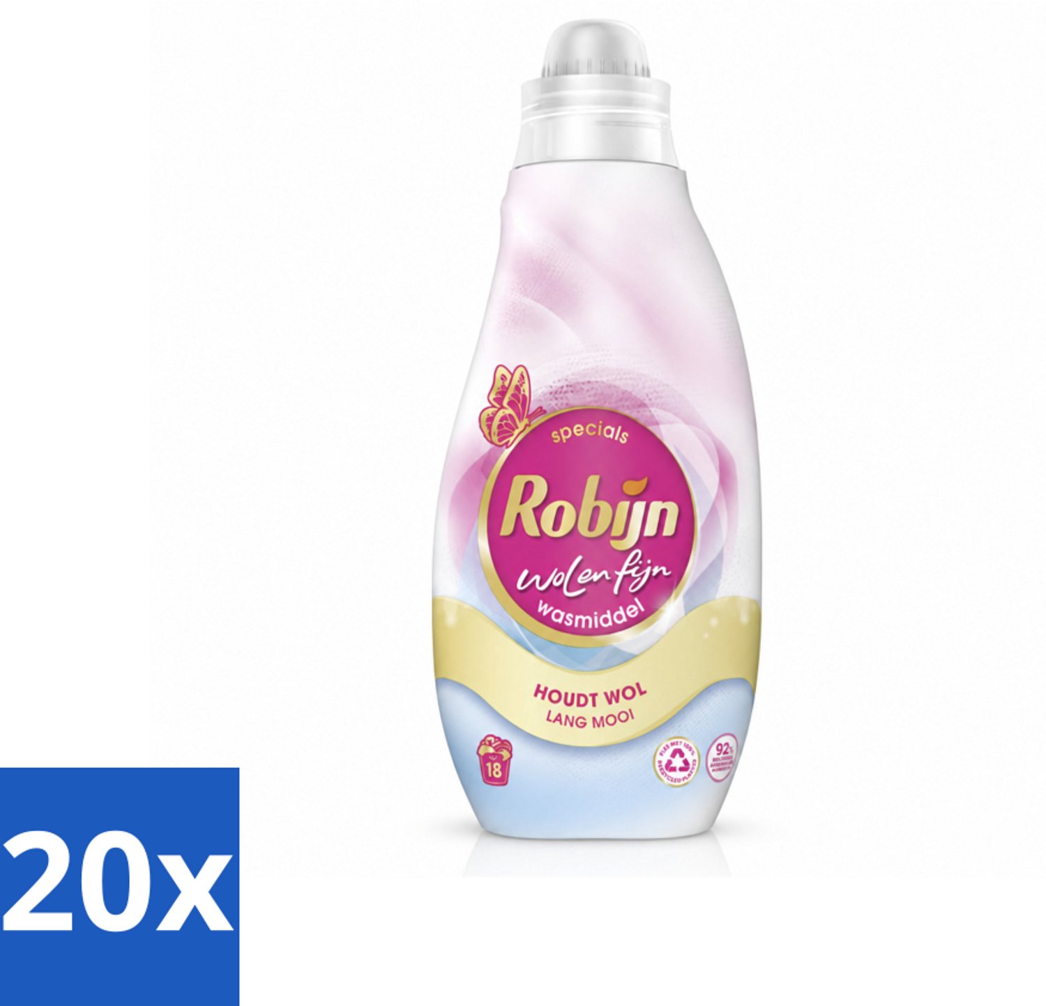 20 x Robijn Specials - Wol & Fijn - Vloeibaar Wasmiddel - 18 Wasbeurten - Voordeelverpakking - 20 stuks