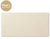 Nuvance Muismat XXL - Gaming Mousepad - 45x90cm - Bureaumat - Antislip & Waterproof - Bureau Onderlegger - Ergonomische Muismat - Beige