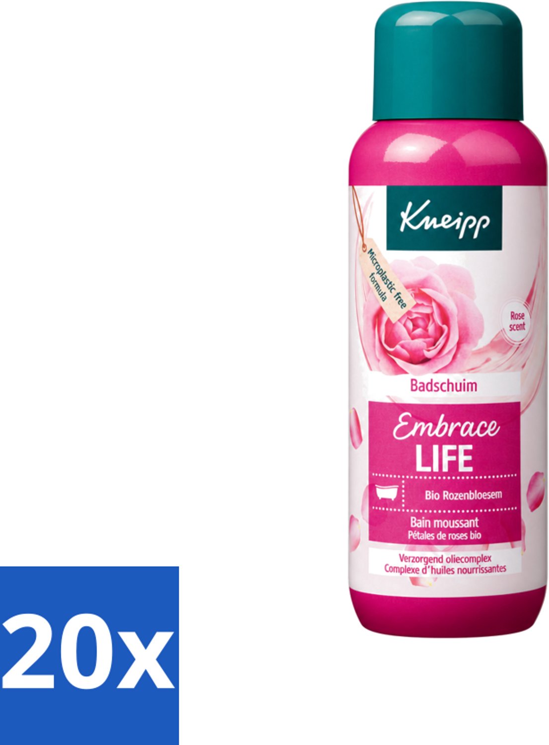 20 x Kneipp - Badschuim - Embrace Life - Anti-Aging verzorging - 400 ml - Voordeelverpakking - 20 stuks